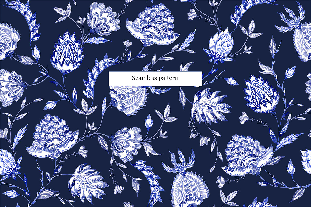 LUXURY BATIK, Watercolor set!, a Pattern Graphic by HannaStudio (Photo 4 of 10)