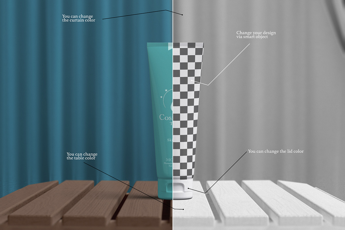 Cosmetics Tube Mockup, a Packaging Mockup by rahmatmoscae (Photo 7 of 20)