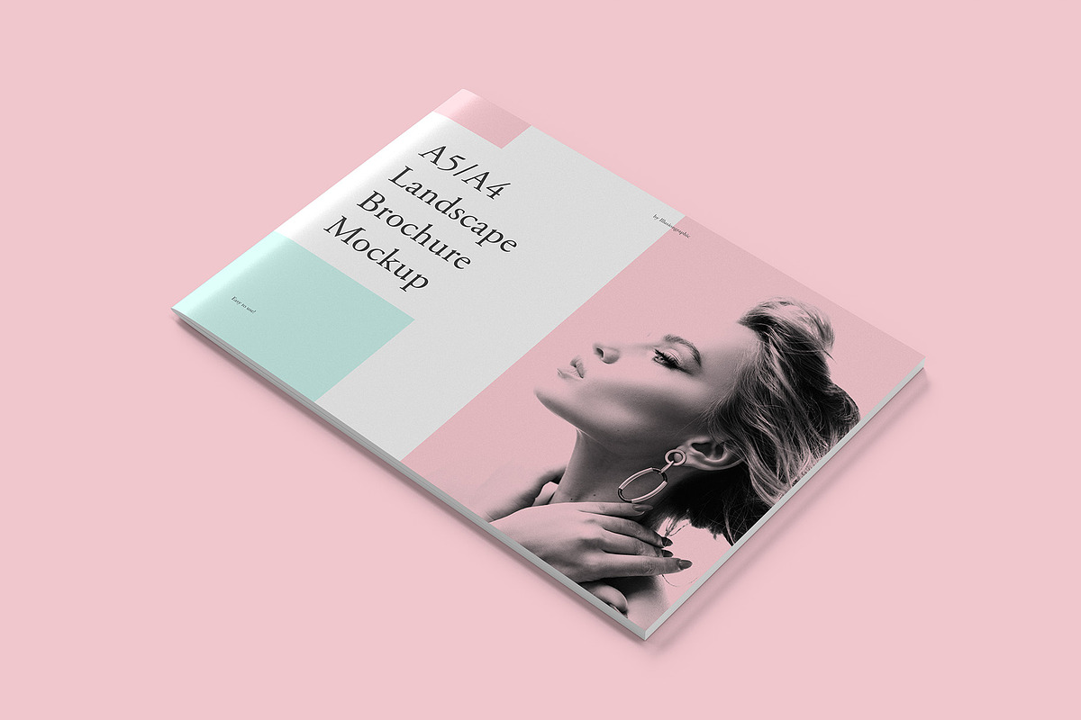 5 A4 Landscape Brochure Mockup, a Books & Magazine Mockup by Illusiongraphic (Photo 3 of 25)