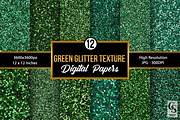 Green Glitter Seamless Texture Paper, a Texture Graphic by Creative Store (Thumbnail 1 of 5)