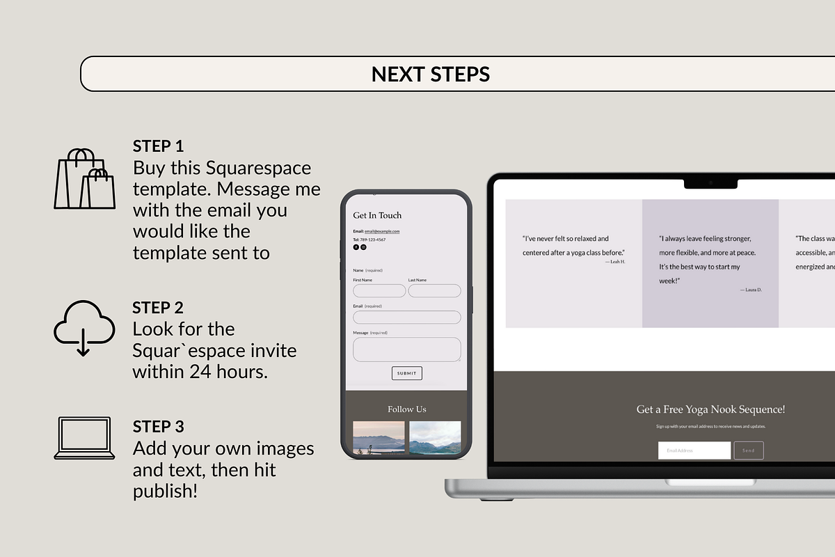 Yoga Studio Squarespace Website, a Squarespace Template by Preset Pixels (Photo 6 of 6)