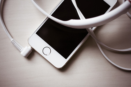 Iphone headphones 2 containing iphone, desk, and headphones preview 6