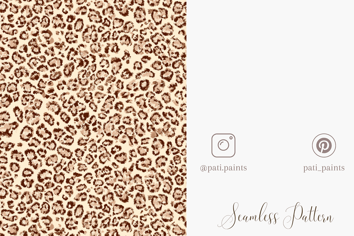 Leopard Seamless Pattern Sepia Tones, a Pattern Graphic by Pati Charm Studio (Photo 5 of 8)