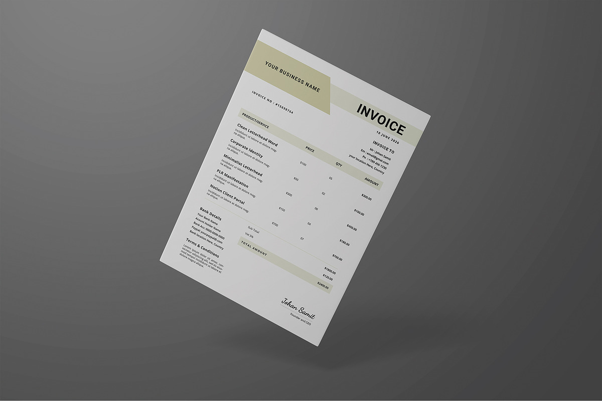 Invoice | Letterhead | Templates, a Stationery Template by Design Zone (Photo 4 of 5)