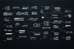 Sci-fi Futuristic Element HUD Design