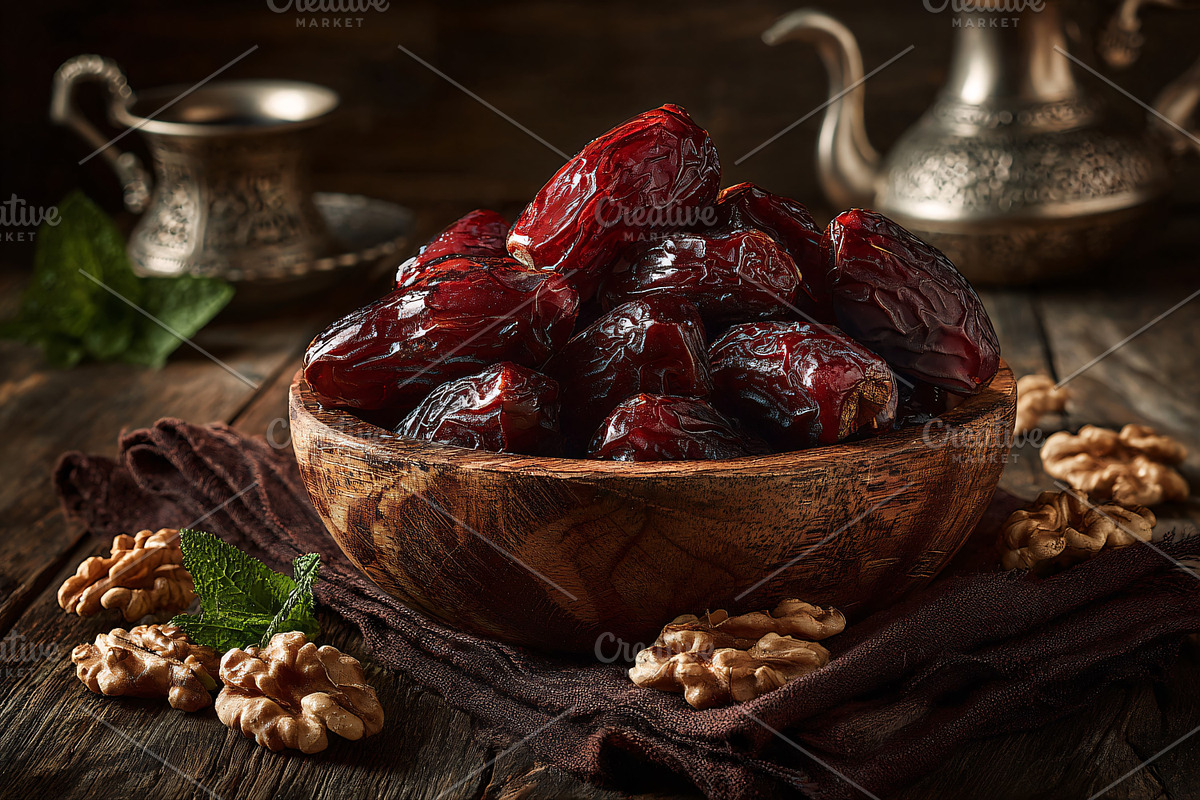 Delicious dates and walnuts on table, a Food & Drink Photo by shahsoft (Photo 1 of 2)