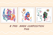 Modern Folk Spring: Symbolic Illustr, an Illustration by FaliushViktoriaArtist (Thumbnail 9 of 9)