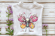 Whimsical Spring Butterfly Clipart, an Illustration by OK Design (Thumbnail 6 of 6)