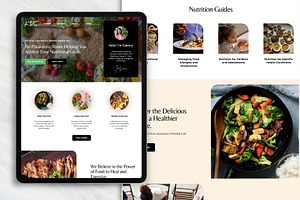 Nutritionist Canva Website Template