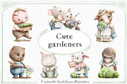 Cute gardeners, an Animal Illustration by Mimomy (Thumbnail 1 of 5)