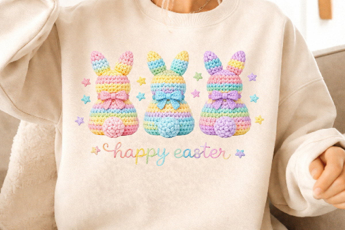 Crochet Easter Bunny Png, an Illustration by Watercolor design (Photo 6 of 9)
