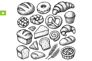 Vintage Bakery illustration, an Object Graphic by RT Studio