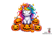 Unicorn Pumpkins Sublimation PNG, a Graphic by Clipart Bloom (Thumbnail 3 of 11)