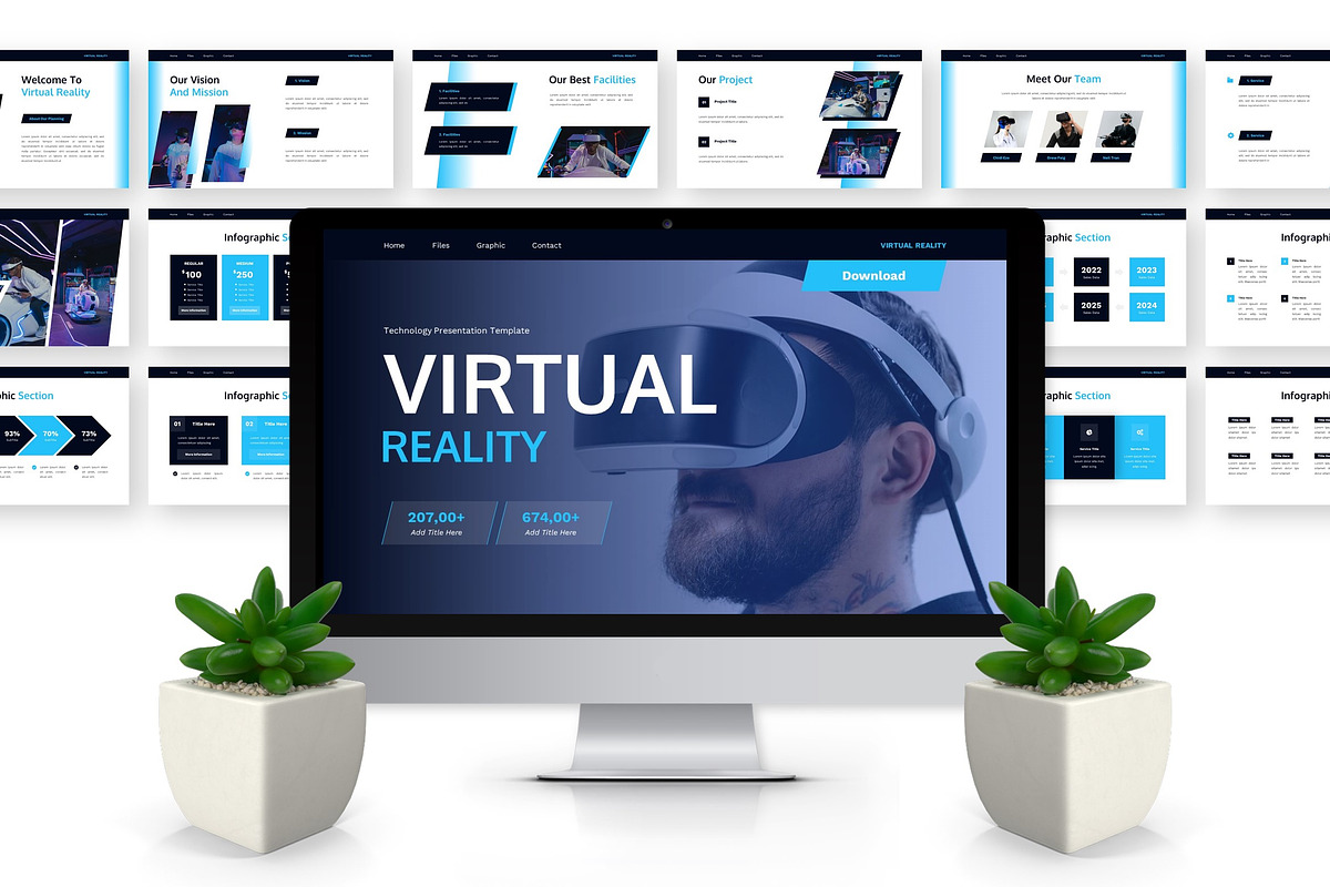 Virtual Reality - Technology Keynote, a Presentation Template by Deepslide Studio (Photo 4 of 6)