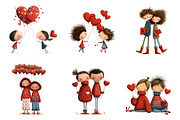 Quirky Valentine Clipart, an Illustration by CreationArt (Thumbnail 4 of 7)