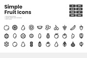 Fruit Simple Icons, an Outline Icon by erifqizeicon (Thumbnail 3 of 3)