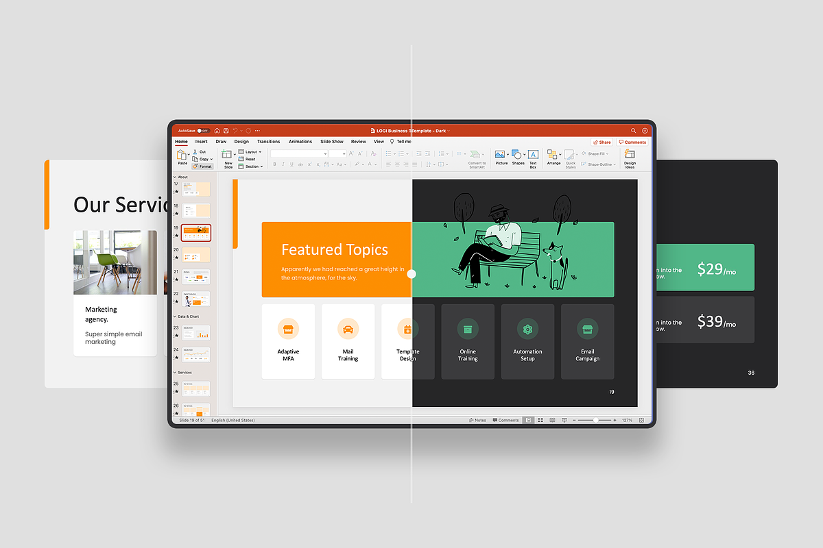 LOGI-Business Presentation Template, a Presentation Template by UDEA Store (Photo 9 of 15)