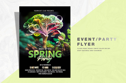 A4 Spring Party Flyer