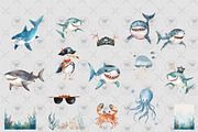 Shark Clipart – Under the Sea:, an Illustration by BigCakeBee (Thumbnail 4 of 4)