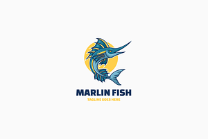 Marlin Simple Mascot Logo, a Branding & Logo Template by Artnivora.Std