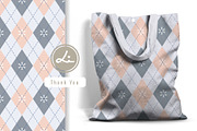 Winter Argyle plaid with Snowflake, a Pattern Graphic by lindoet23 (Thumbnail 3 of 3)