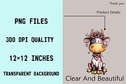 Whimsical Valentine Cow Clipart, an Illustration by SVGArt (Thumbnail 4 of 8)