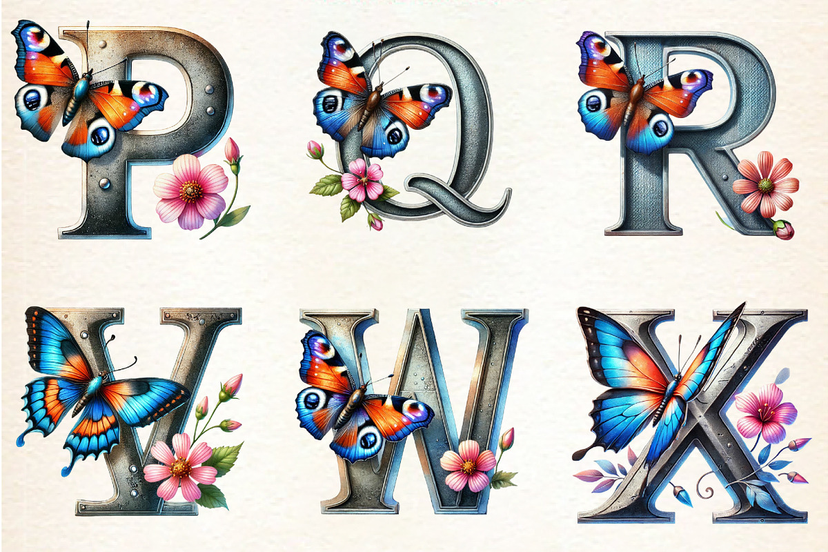 Spring Alphabet Sublimation Clipart, an Illustration by DreamArtGraphic (Photo 5 of 7)