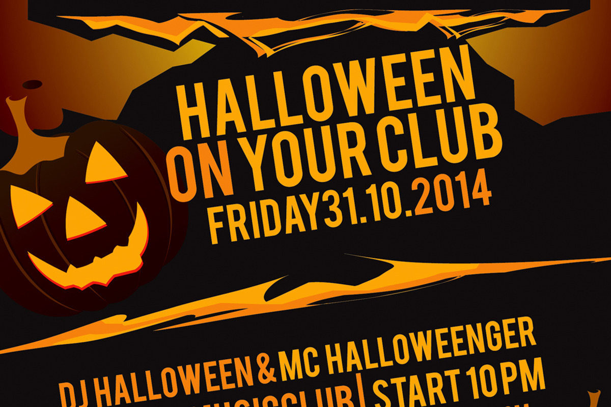 Halloween Party Vector Flyer, a Flyer Template by llassety (Photo 4 of 4)