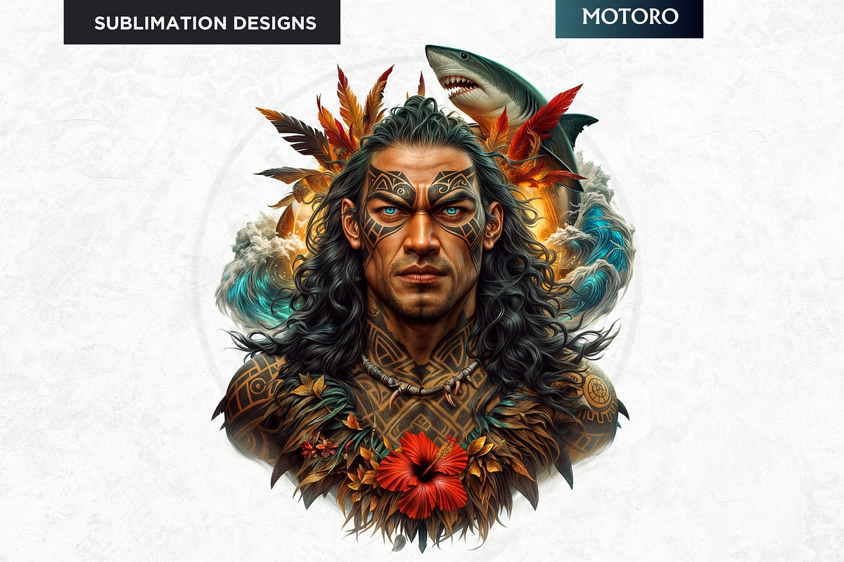 Maori Atua gods Clipart, Polynesian, a Person Illustration by ThatsDesignArt (Photo 4 of 10)