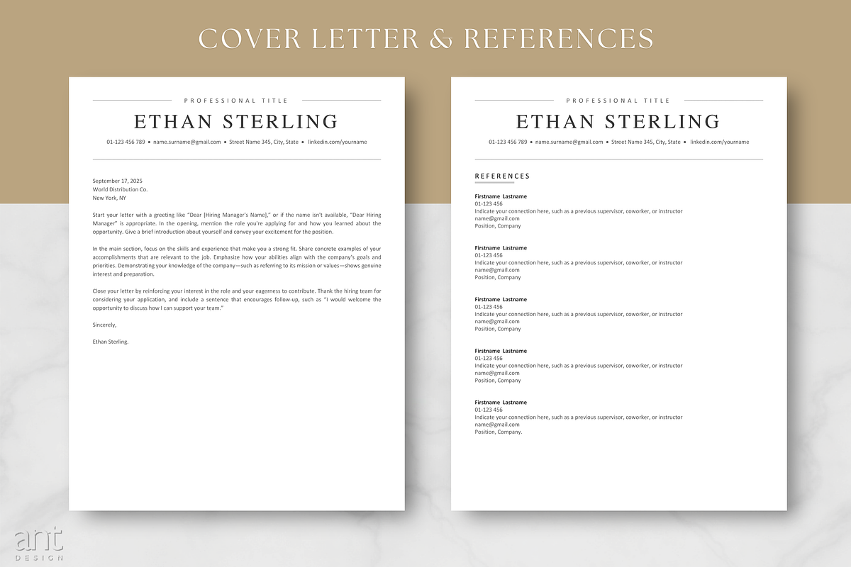 ATS Resume Template - Ethan, a Resume Template by AntDesignStudio (Photo 4 of 9)
