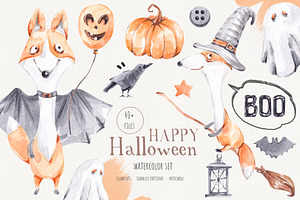 Happy Halloween! Watercolor Set