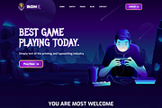 Gaming Website Template - Bonx, a Bootstrap Template by HasThemes (Thumbnail 1 of 3)