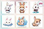Cute cartoon Bunny 05.TShirt Sticker, an Animal Illustration by KENO Mascots (Thumbnail 3 of 8)