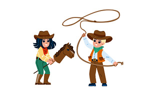 Cowboy Kid Vector