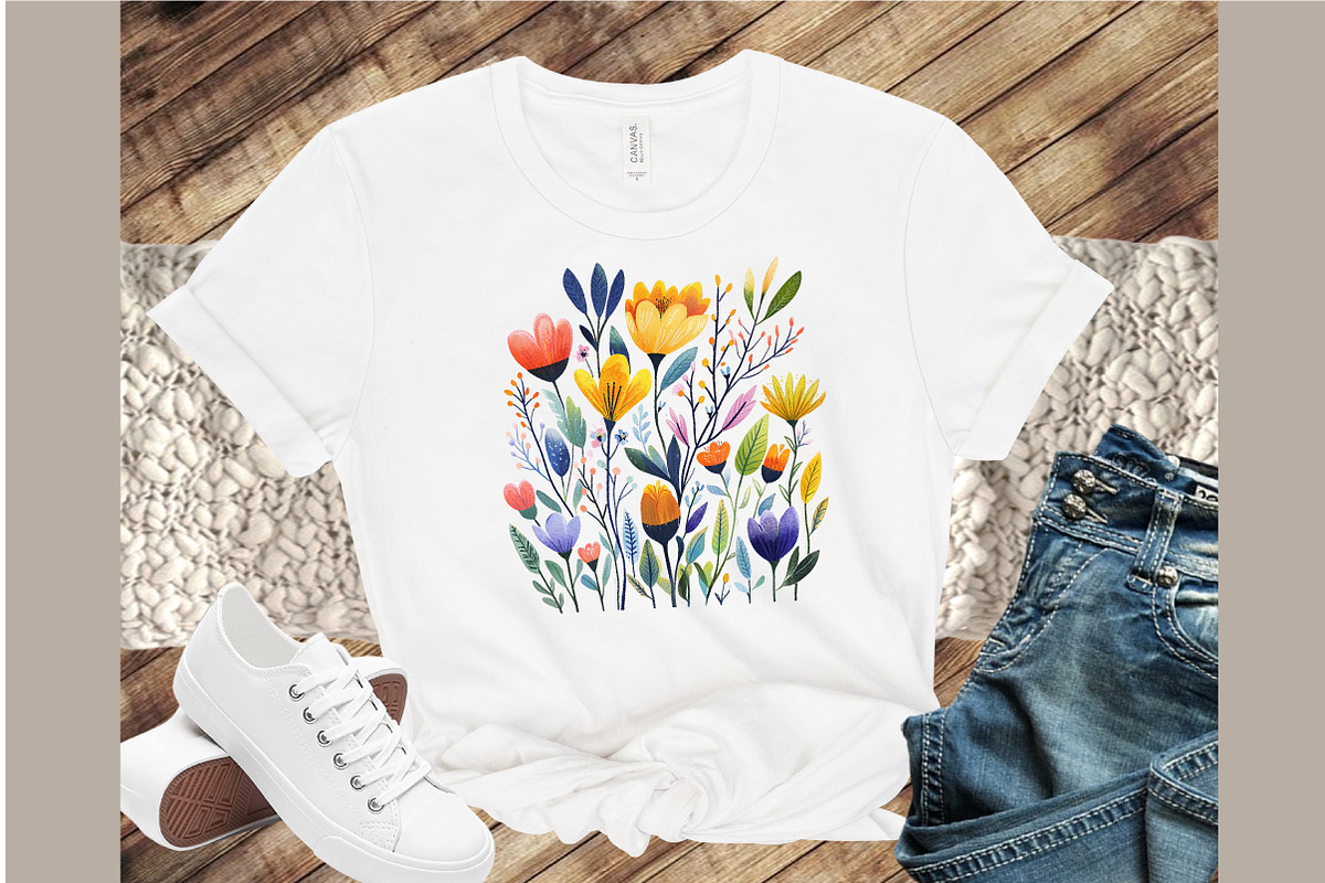 Watercolor Botanical Spring Blooms, an Illustration by Sublimation Artist (Photo 4 of 6)