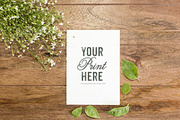 SET of 2 Rustic 5x7 Card Mockup, a Print Template by MockUpHeaven (Thumbnail 1 of 4)