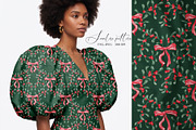 Christmas Mistletoe Ornamental Print, a Pattern Graphic by SirenaArt (Thumbnail 17 of 18)