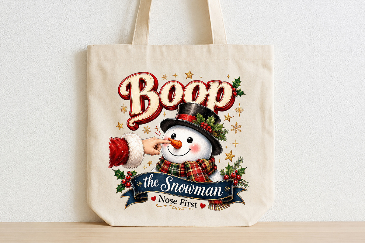 Boop the Nose Snowman PNG, a Seasonal Illustration by CraftArtStudio (Photo 2 of 4)