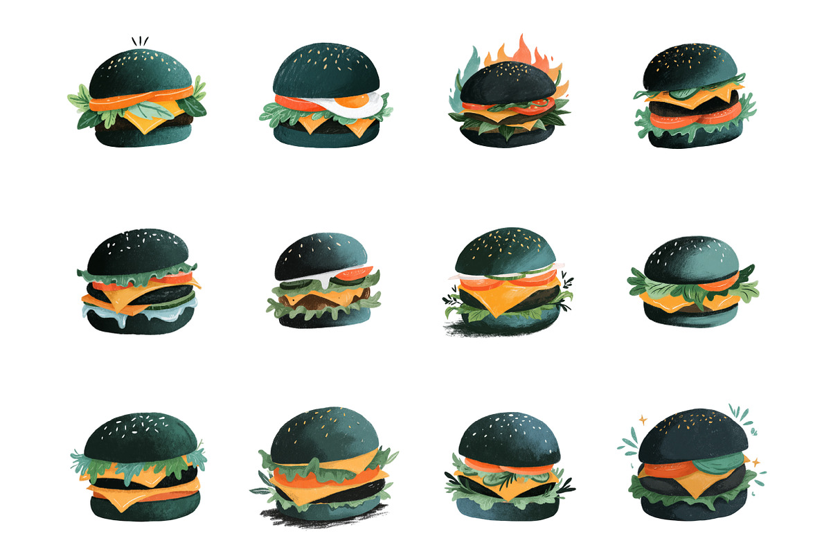 Cheeseburger Clipart, an Illustration by Design Market (Photo 2 of 3)