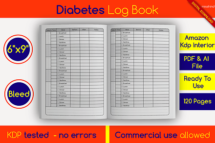 Diabetes Logbook • KDP Interior
