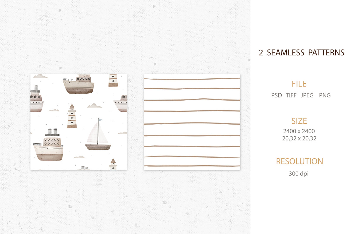 Sea Ship, a Pattern Graphic by AnnieArt (Photo 2 of 4)
