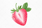 Strawberry Watercolor Clipart Set, an Illustration by Craft Nest (Thumbnail 10 of 11)