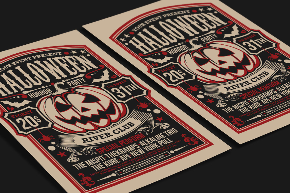 Halloween Horror Night Party, a Flyer Template by Muhamad Iqbal hidayat (Photo 3 of 4)