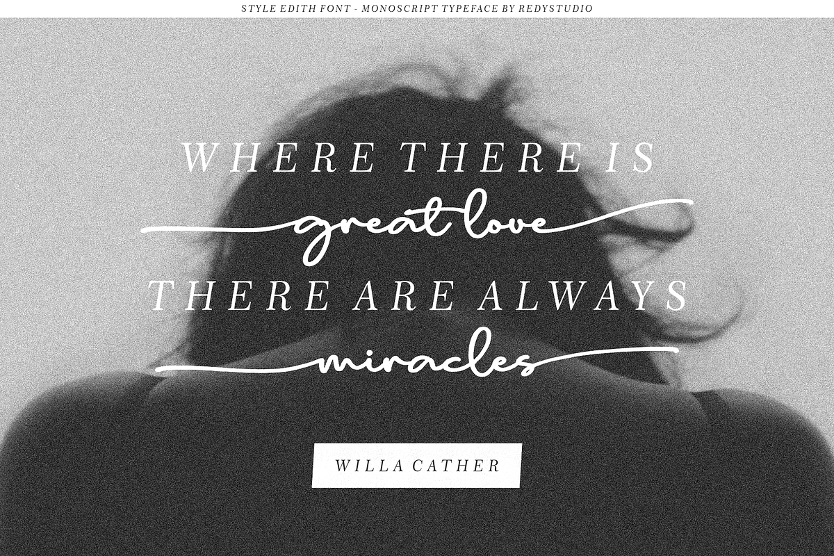 Style Edith – Monoscript Typeface, a Script Font by RedyStudio (Photo 5 of 8)