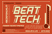 Beat Tech - Modern Techno Typeface, a Sans Serif Font by MaikoHatta (Thumbnail 1 of 4)