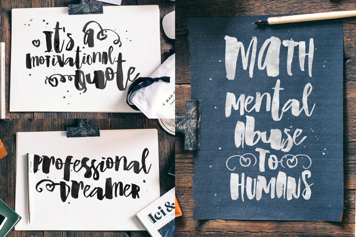 Wiggle Watercolor brush script preview 6