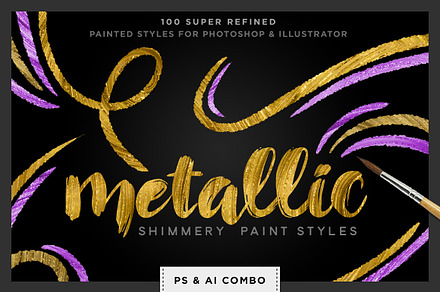 Shimmery Gold Paint Styles Bundle