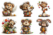 Whimsical Easter Teddy Bear Clipart, an Illustration by Daily.Designs (Thumbnail 5 of 8)