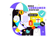 10 World Consumer Rights Day, a Person Illustration by denayunebgt (Thumbnail 4 of 4)