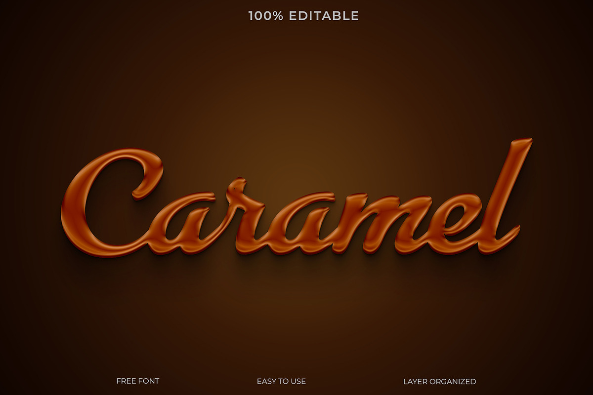 Delectable Caramel Text Effect, a Layer Style Add-On by Imamul001